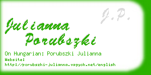 julianna porubszki business card